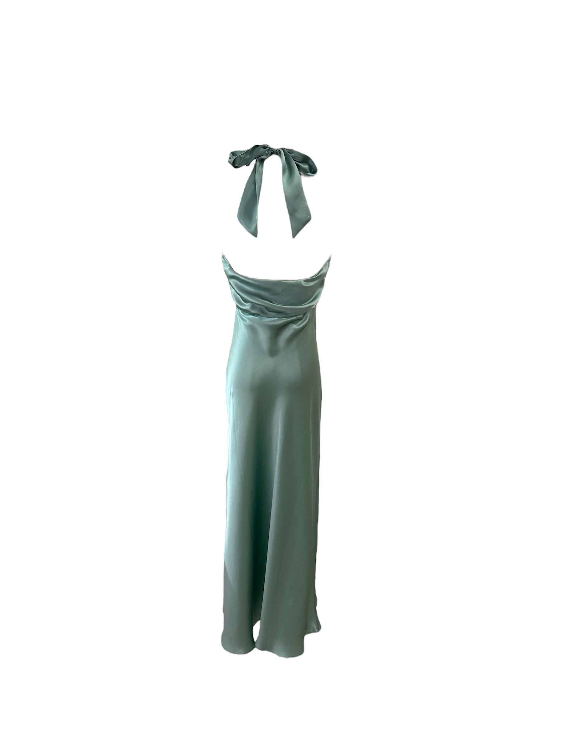 Mint Backless Cross-Front Maxi Dress - itscoozy Mint Backless Cross-Front Maxi Dress - itscoozy