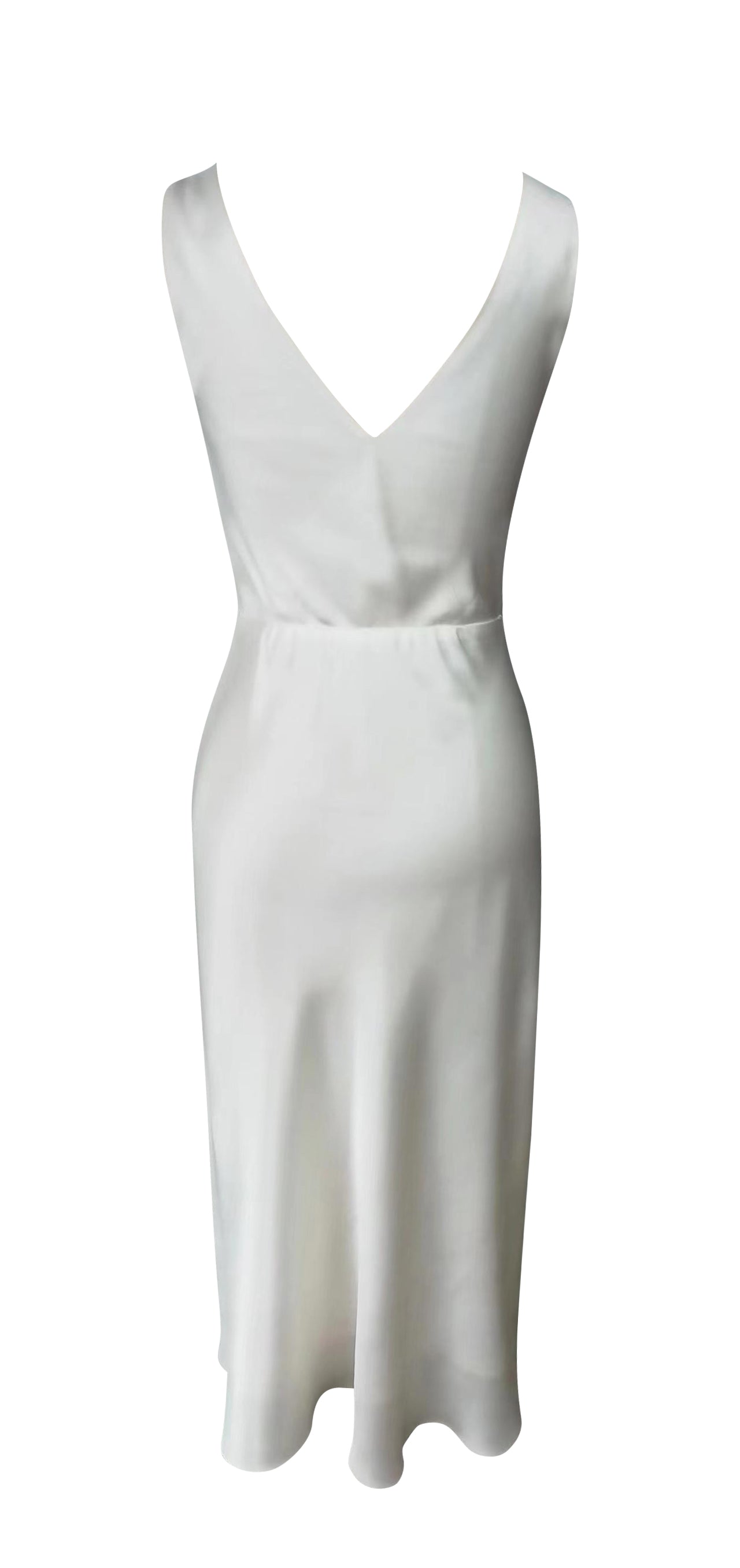 Ivory Cutout-Knot Maxi Dress