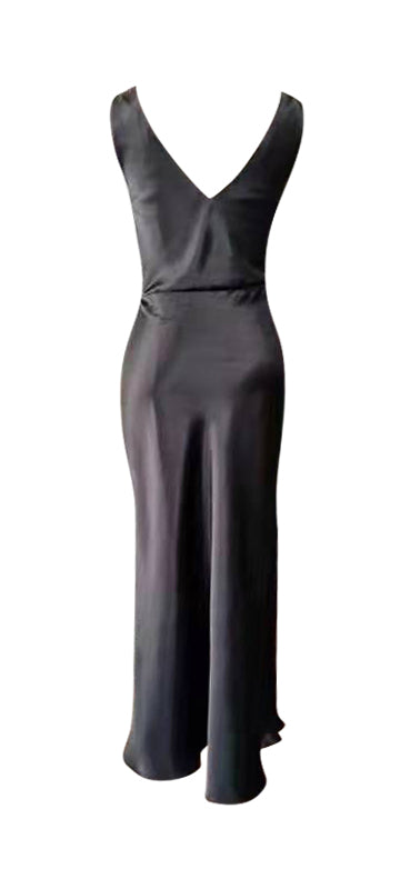 Black Cutout-Knot Maxi Dress