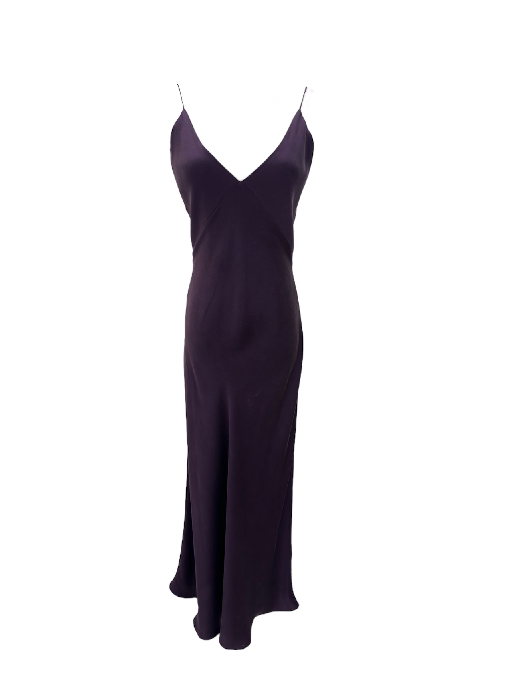 Violet Vneck String Back Maxi Dress