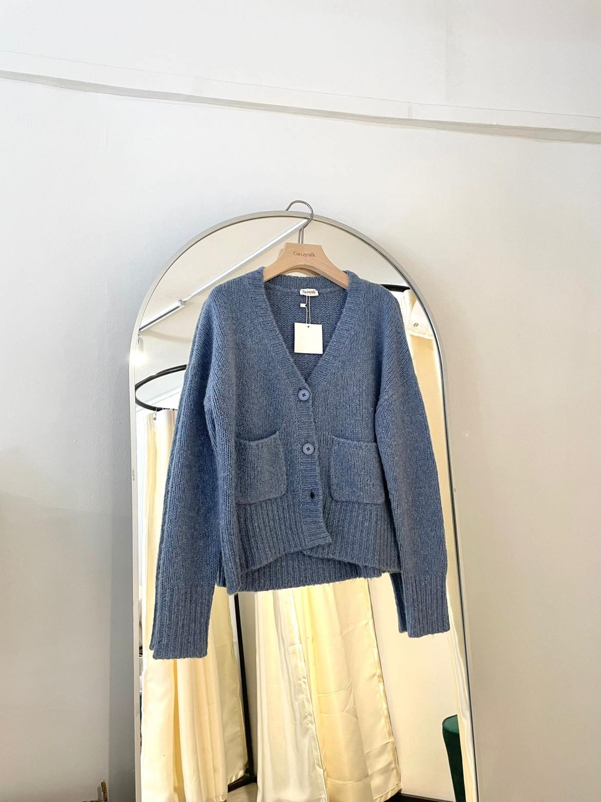 Blue Grey Cashmere Sweater